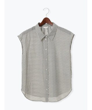 Te chichi シアサッカージオメ柄シャツブラウス オフホワイト