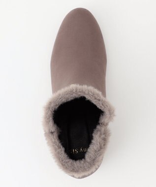 ANY SIS 【23.0~24.5cm】メタルポイントフェイクファーレディ ブーツ モカ