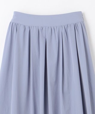 ANY 【ウエストゴム】タフタフレアスカート ライトブルー