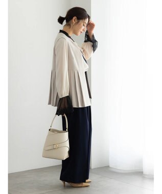 Te chichi 【セレモニーアイテム】サイドプリーツペプラムジレ（セットアップ可） ベージュ