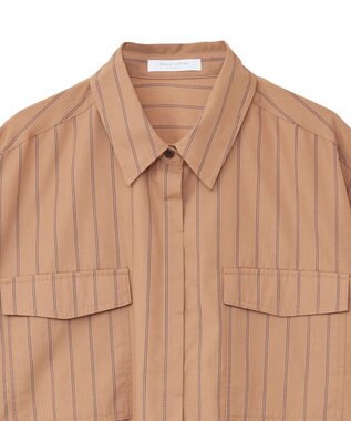 Green Parks ５分袖ショートシャツ Brown