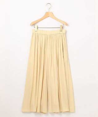 組曲 【新色追加・ウエスト調整可】ギャザーライトデシン パンツ イエロー系