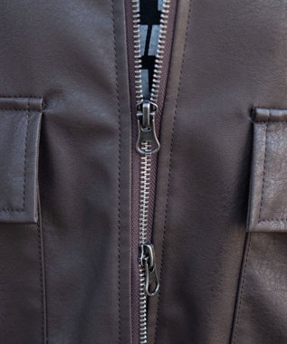 WEGO PUショートジャケット ブラウン