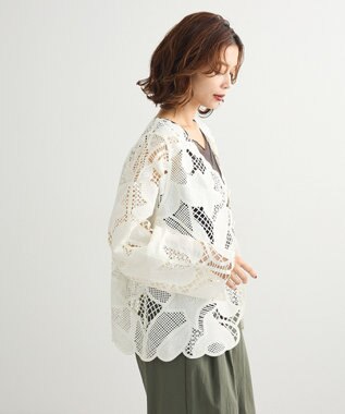 Green Parks ・ＥＬＥＮＣＡＲＥ　ＤＵＥ　レーシーカーディガン