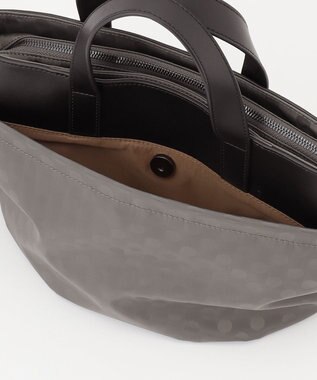 Y'SACCS Polka Dots　タックラウンド2WAYミドルトート グレー