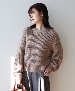 Green Parks ｍｉｘラメショートニットプルオーバー Beige