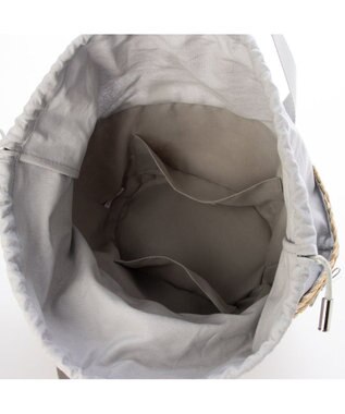 UNBILLION カカトゥ kakatoo / ラフィアブレードリボンバッグ カゴバッグ シルバー