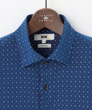 JOSEPH ABBOUD 【オーガニックコットン使用・自然なストレッチ性】JOE COTTON ストレッチオックスペイズリー シャツ ネイビー系5