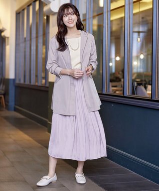 Tiaclasse 【洗える】スクエアネックリブ編みニットトップス オフホワイト