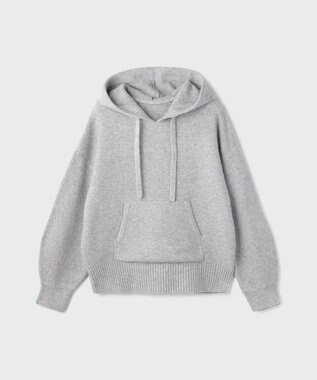 GRACE CONTINENTAL ガーターニットパーカー グレー