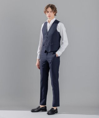 JOSEPH HOMME トライジャガードストレッチ　ウィングカラーシャツ ホワイト系