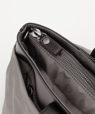 Y'SACCS Polka Dots　タックラウンド2WAYミドルトート グレー