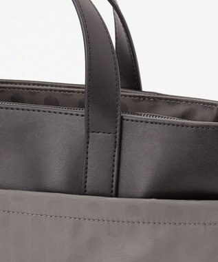 Y'SACCS Polka Dots　タックラウンド2WAYミドルトート グレー