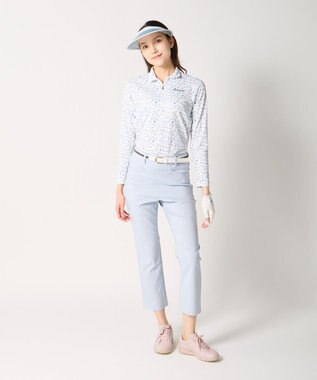 FILA GOLF／marie claire 【marie claire SPORT】 ハーフZIP長袖シャツ ホワイト