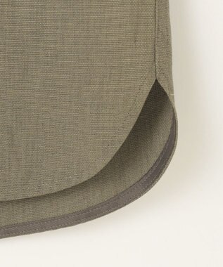 自由区 【洗える】ドビーオックスストレッチシャツ アウター カーキ