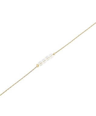 YECCA VECCA ガラスMIXロングネックレス Gold