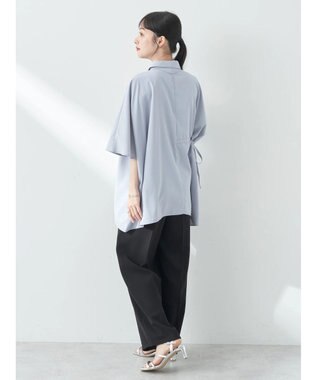 earth music&ecology アシメギャザーシャツ Sax