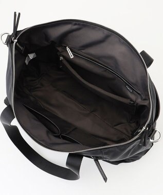 Y'SACCS ナイロン×リサイクルレザー　コンビマルチトート ブラック