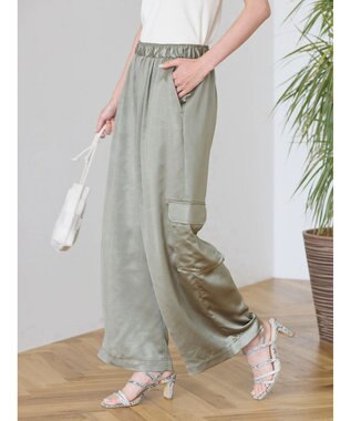 AMERICAN HOLIC サテンベイカーパンツ Khaki