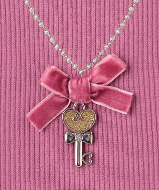 ANY KIDS 花柄ドッキングワンピース ピンク