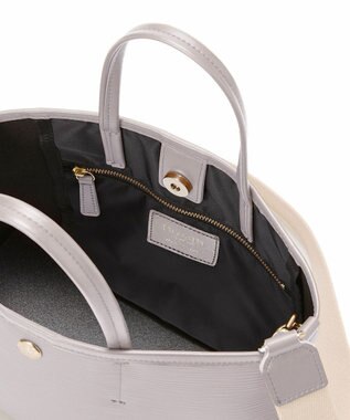 TOPKAPI 【Breath TOPKAPI】RIPPLE リプル ショルダー付き シンプル ミニ トートバッグ サンドグレー