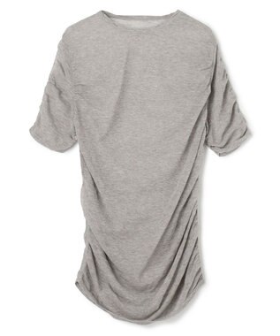 BEIGE， TOPAZ / アレンジギャザー ニット L.Grey