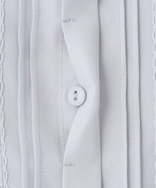 ANY SIS 【洗える】レースピンタック ブラウス ライトブルー