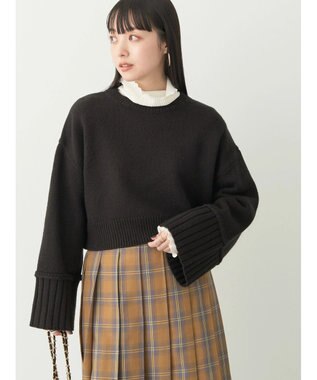 earth music&ecology ワイドスリーブプルオーバー Black