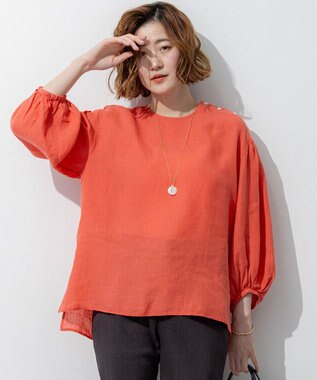 23区 【先行予約】LIBECOリネン ボリュームスリーブ ブラウス