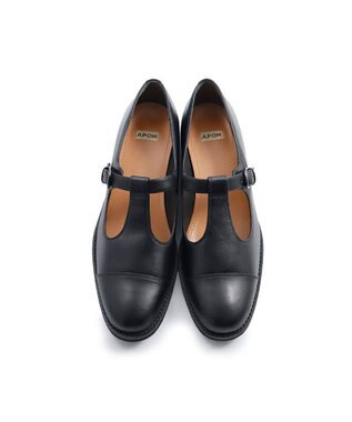 APOM イタリアンカーフ Tストラップシューズ 30 ブラック
