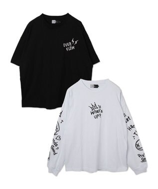 WEGO 【ユニセックス着用ITEM/2点SET】アクセ付きアンサンブルT（LS） ブラック
