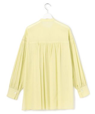 23区 L 【SLOW/一部店舗限定】コットンボイル ギャザー ブラウス イエロー系