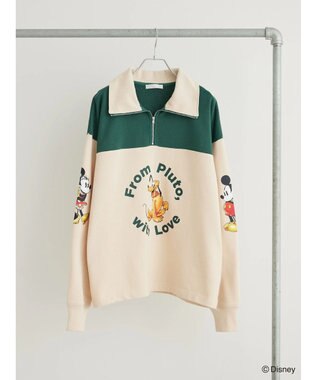 Green Parks Ｄｉｓｎｅｙ／裏毛ハーフＺＩＰスウェット Green