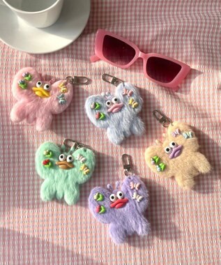 WEGO ぱたぱたちょうちょモンスターぬいぐるみキーホルダー グリーン