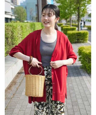 CRAFT STANDARD BOUTIQUE UVカット/接触冷感/マシンウォッシャブル/Vネックビッグニットカーディガン