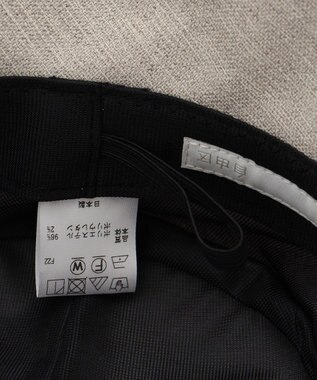 自由区 【洗える】フェイクリネンワイドブリム ハット シャンブレーブラウン