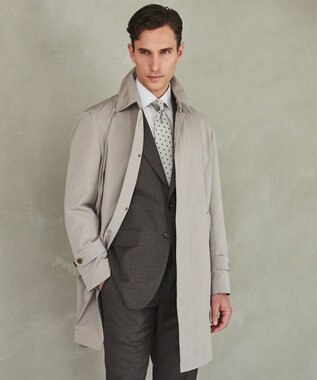 GOTAIRIKU ダウンライナー装着可【半裏仕様】コットンポリエステル ステンカラースプリングコート(25年春夏モデル) ベージュ系