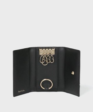 Paul Smith シグネチャーストライプ インバーテッド キーケース ブラック