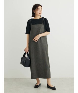 Green Parks 接触冷感　Ｉラインキャミワンピース Gray