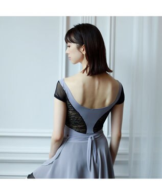 Chacott 【AKANE TAKADA】キャップスリーブレオタード チャコ-ルグレー