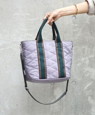 FOLNA RD ダイヤキルティング 2WAYトートバッグ グレー