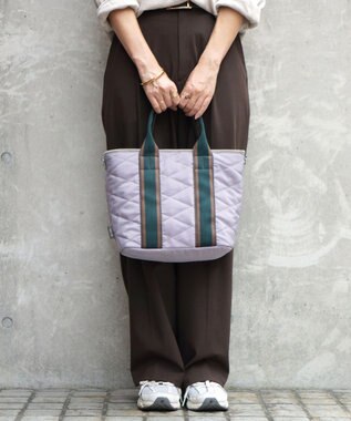 FOLNA RD ダイヤキルティング 2WAYトートバッグ グレー