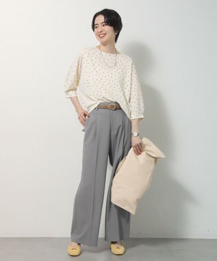 Green Parks 【優秀ブラウス】マルチ機能バックデザインブラウス Dot