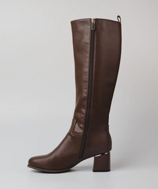 BONTRE 【PRECIEUX JOUET/プレシュウジュエ】メタルヒールロングブーツ ダークブラウン