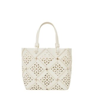 genten サスカットバスケット手提げバッグ＜S＞ シロ