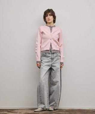 GRACE CONTINENTAL レイヤード風ニットカーディガン