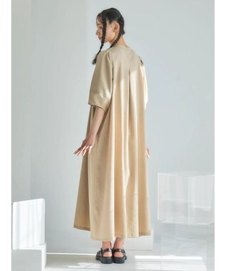 Green Parks ■ＥＳＣＡＲ　ランタンスリーブシャツワンピース Beige