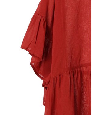 CRAFT STANDARD BOUTIQUE ウ゛ィンテージボイルティアード切替ブラウス Red