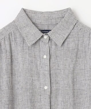 ANY ヨーロピアンリネンシャツワンピース チェック