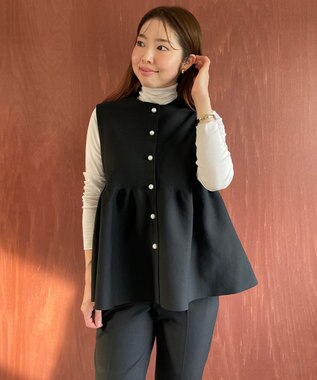 UNFILO 【VERY×UNFILOコラボ】2WAY ペプラムジレ ブラック